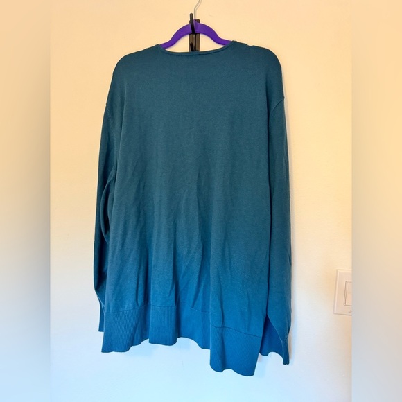 NEW Universal Standard Statement Wrap Sweater Blue Size 34 6x Cotton Blend NWT - Picture 8 of 9